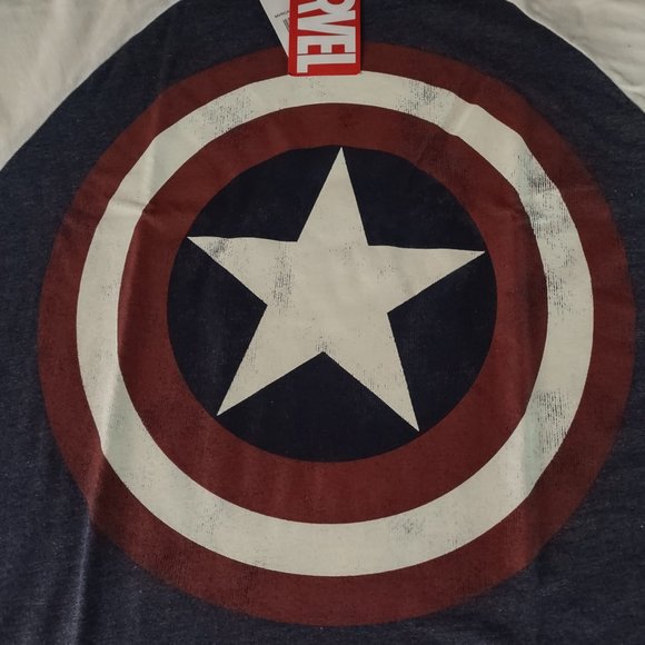 Mens Crew Neck Short Sleeve Captain America Big and Tall SIZE LT - Picture 5 of 11